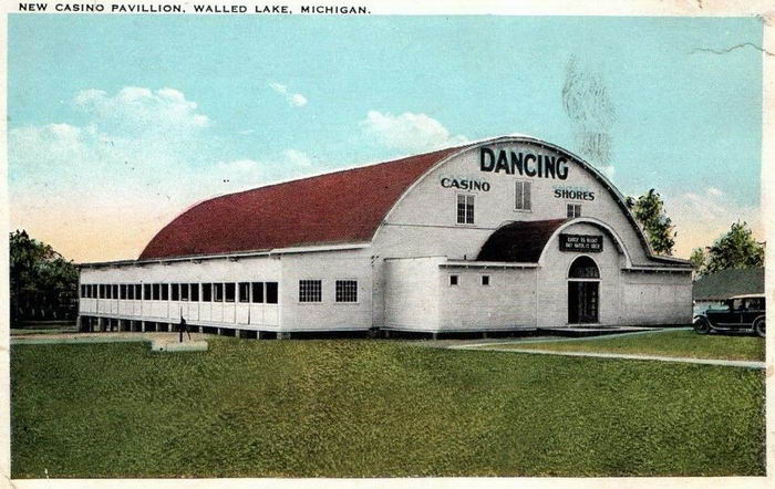 Walled Lake Dance Pavillions - Old Post Card